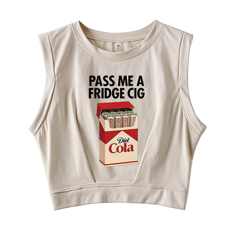 Tokyocanvas I Need A Diet Cola Sleeveless Crop Top