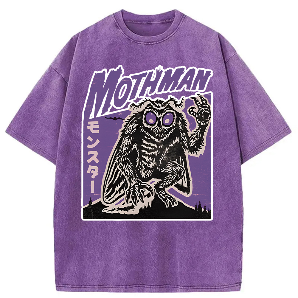 Tokyocanvas Retro Mothman Washed T-Shirt