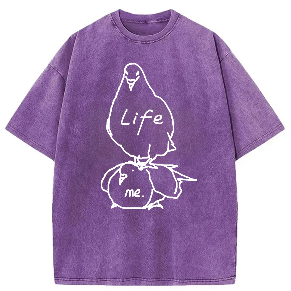 Tokyocanvas Life Is A Burden Washed T-Shirt