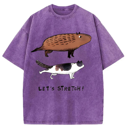 Tokyocanvas Let's Stretch Together Washed T-Shirt
