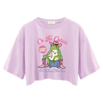 Tokyocanvas On the Outside Crop Top