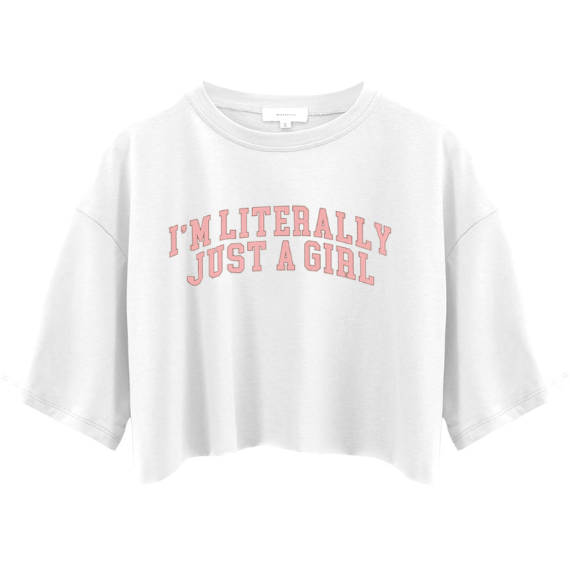 Tokyocanvas I'm Literally Just A Girl Crop Top