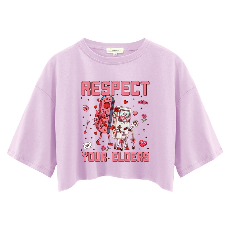 Tokyocanvas Vintage Respect Your Elders Crop Top