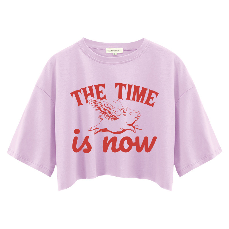Tokyocanvas Flying Pig Crop Top