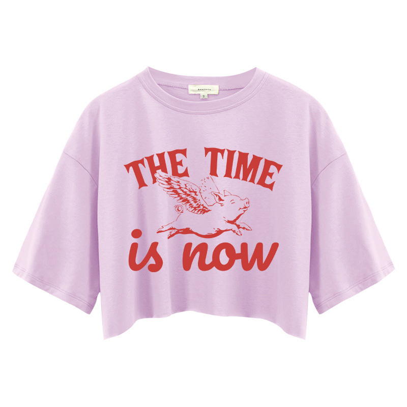 Tokyocanvas Flying Pig Crop Top