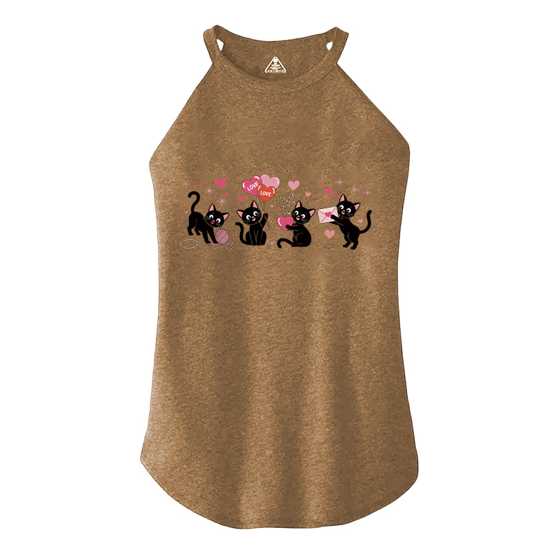 Tokyocanvas Valentine Cat Cotton Tank