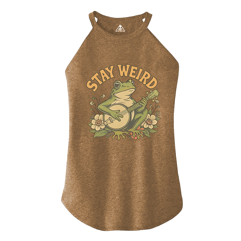 Tokyocanvas Stay Weird Frog Cotton Tank