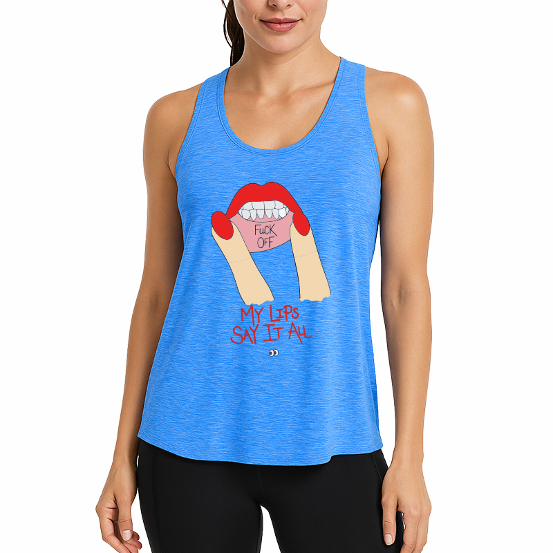 Tokyocanvas My Lips Say It All Fitness Tank