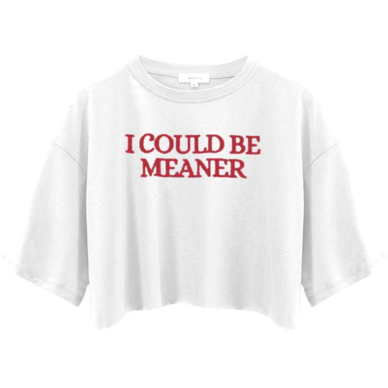Tokyocanvas I Could Be Meaner Crop Top