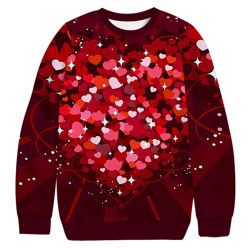 Tokyocanvas Valentine's Day Little Hearts Casual Ugly Sweatshirt