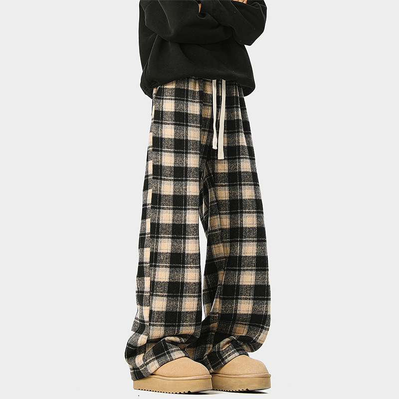 Tokyocanvas Retro Plaid Sweatpants
