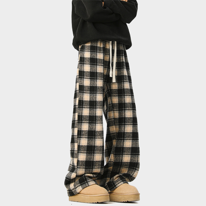 Tokyocanvas Retro Plaid Sweatpants