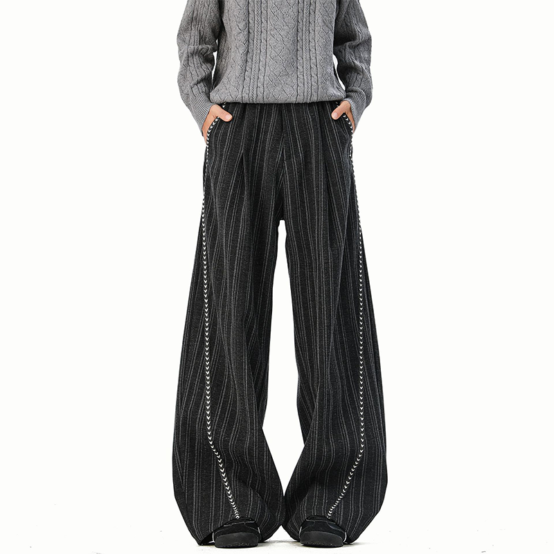 Tokyocanvas Striped Drape Vintage Sweatpants