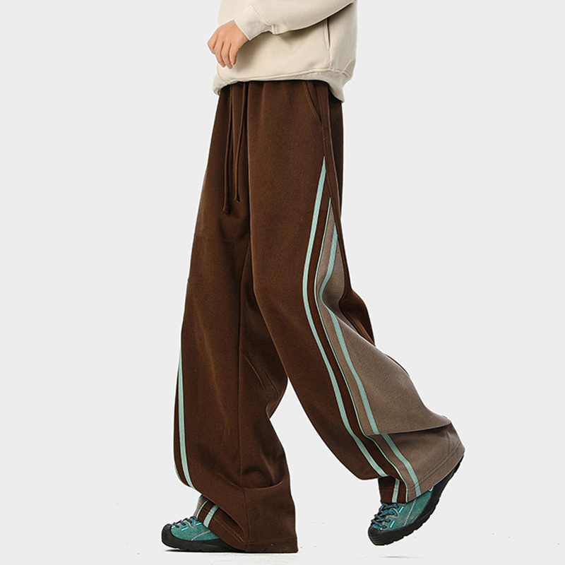Tokyocanvas Color-blocked Striped Sweatpants