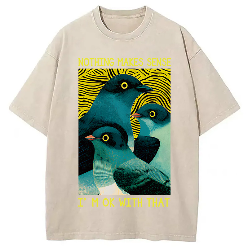 Tokyocanvas Nothing Makes Sense Washed T-Shirt
