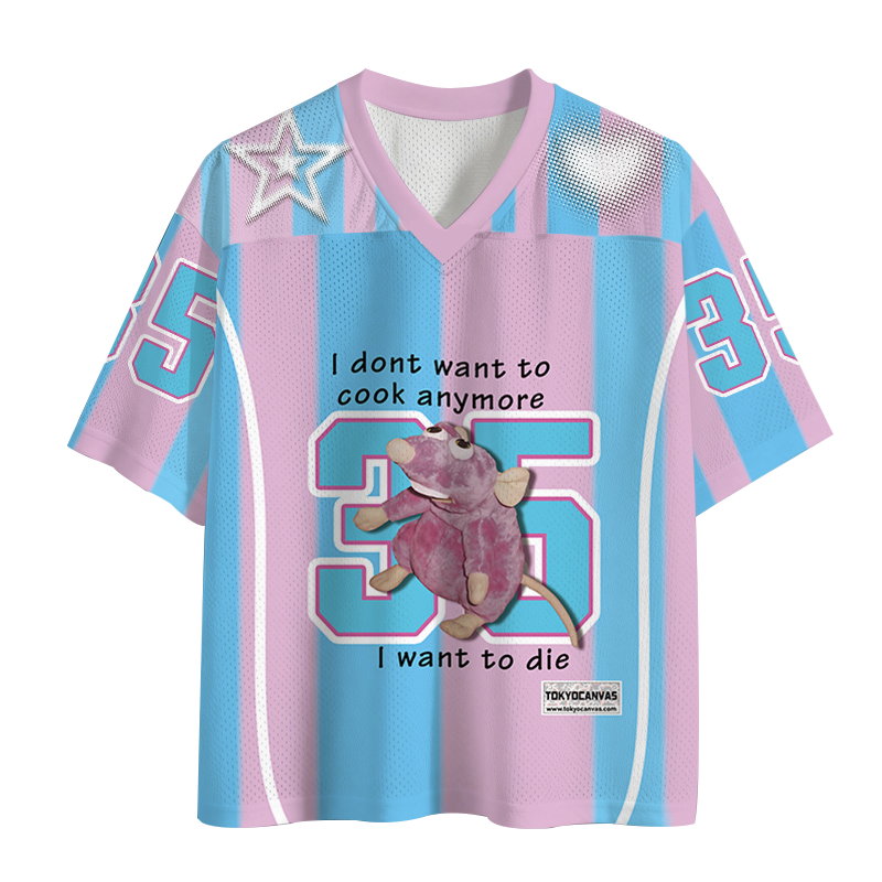 Tokyocanvas I Don't Want To Cook Anymore Mesh Jersey