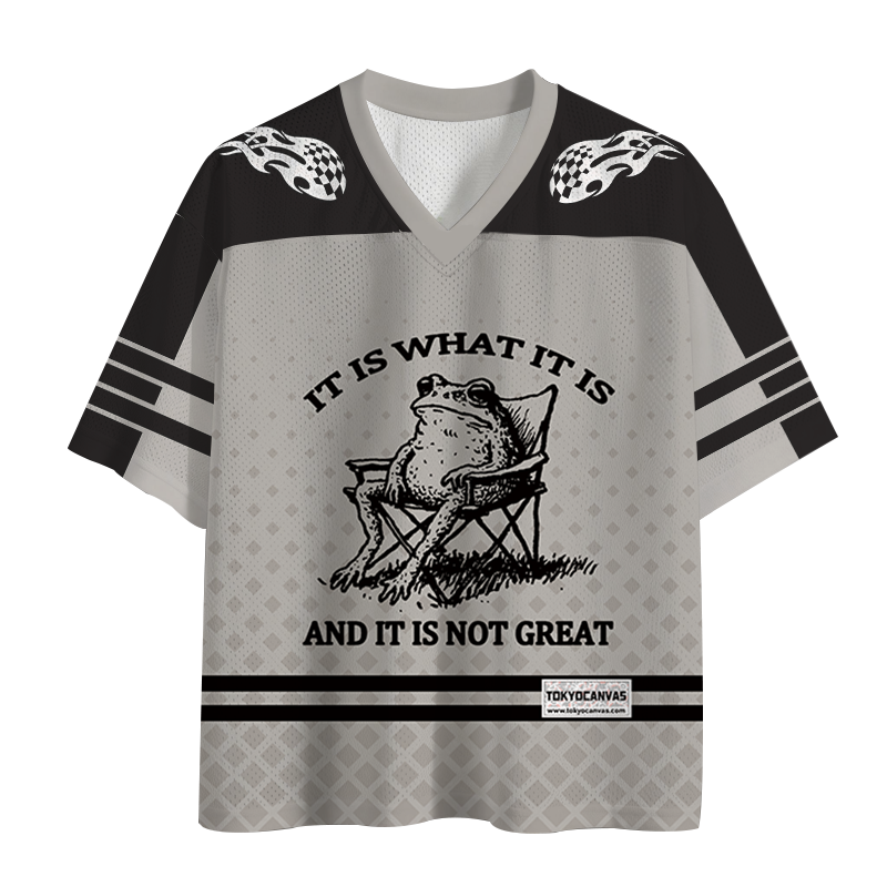 Tokyocanvas Resting Frog Funny Mesh Jersey