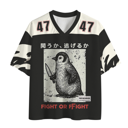 Tokyocanvas Fight Or Flight Funny Mesh Jersey