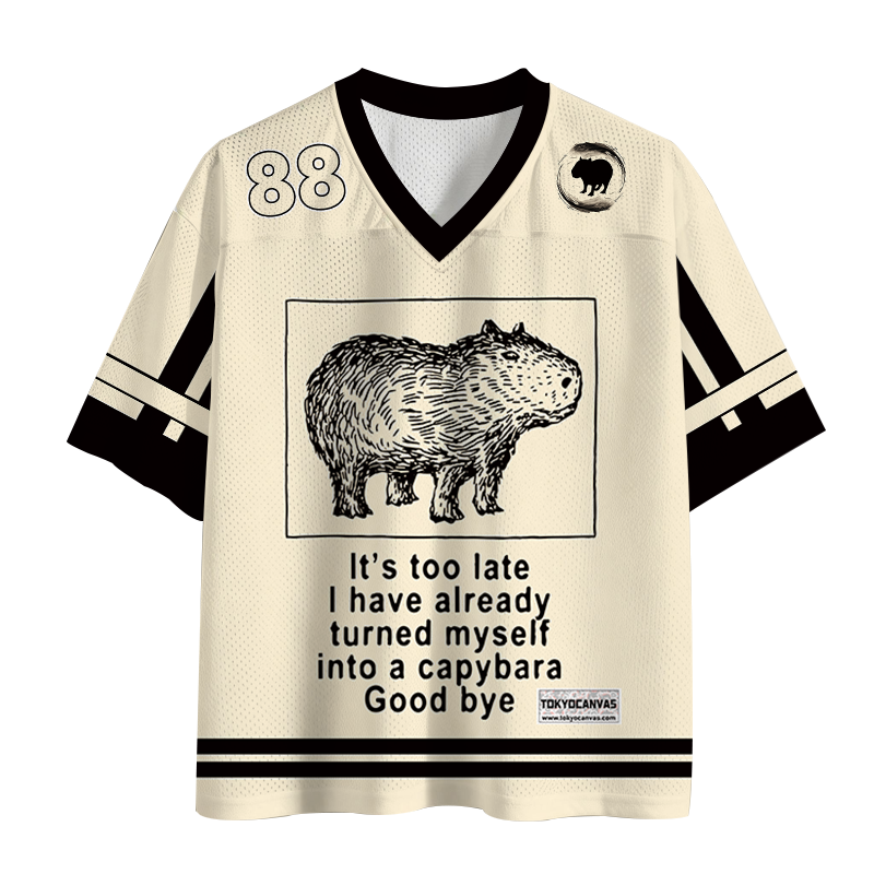 Tokyocanvas I Have Turned Myself Into A Capybara Mesh Jersey