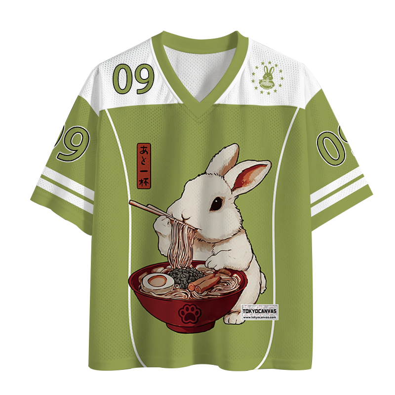 Tokyocanvas Bunny:One More Bowl, Please! Mesh Jersey