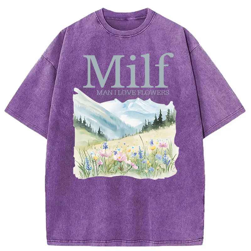 Tokyocanvas Man I Love Flowers Washed T-Shirt