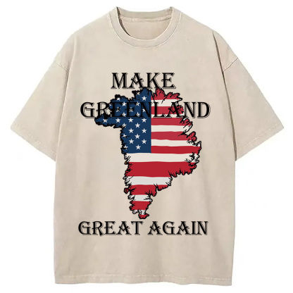 Tokyocanvas Make Greenland Great Again Washed T-Shirt
