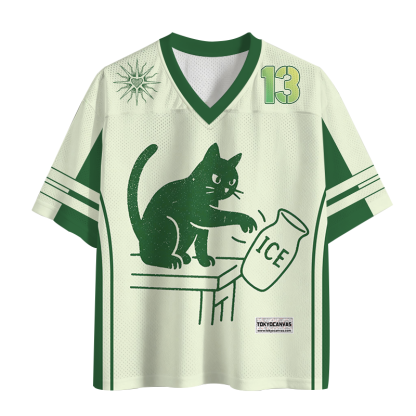 Tokyocanvas Abolish ICE Funny Cat Mesh Jersey