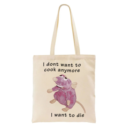 Tokyocanvas I Don't Want To Cook Anymore Tote Bag