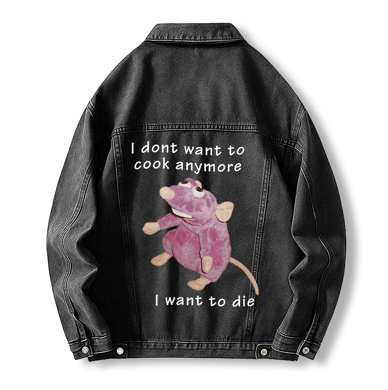 Tokyocanvas I Don't Want To Cook Anymore Jean Jackets
