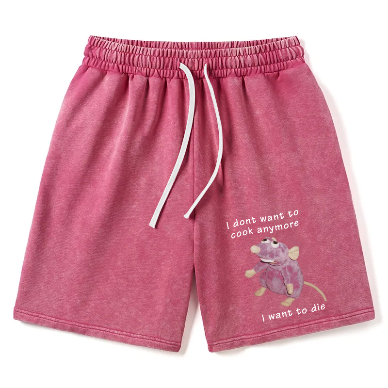 Tokyocanvas I Don't Want To Cook Anymore Washed Short