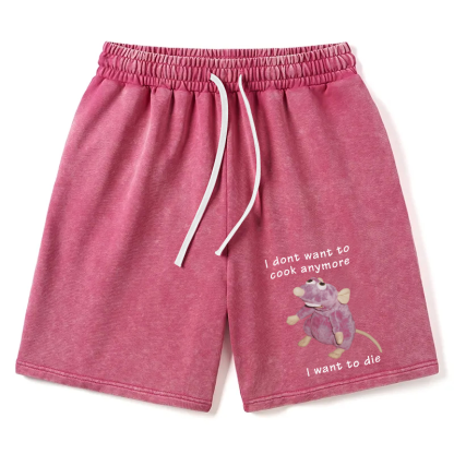 Tokyocanvas I Don't Want To Cook Anymore Washed Short