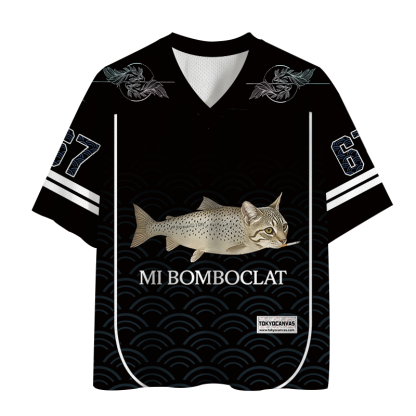 Tokyocanvas Bomboclat Fish Cat Meme Mesh Jersey