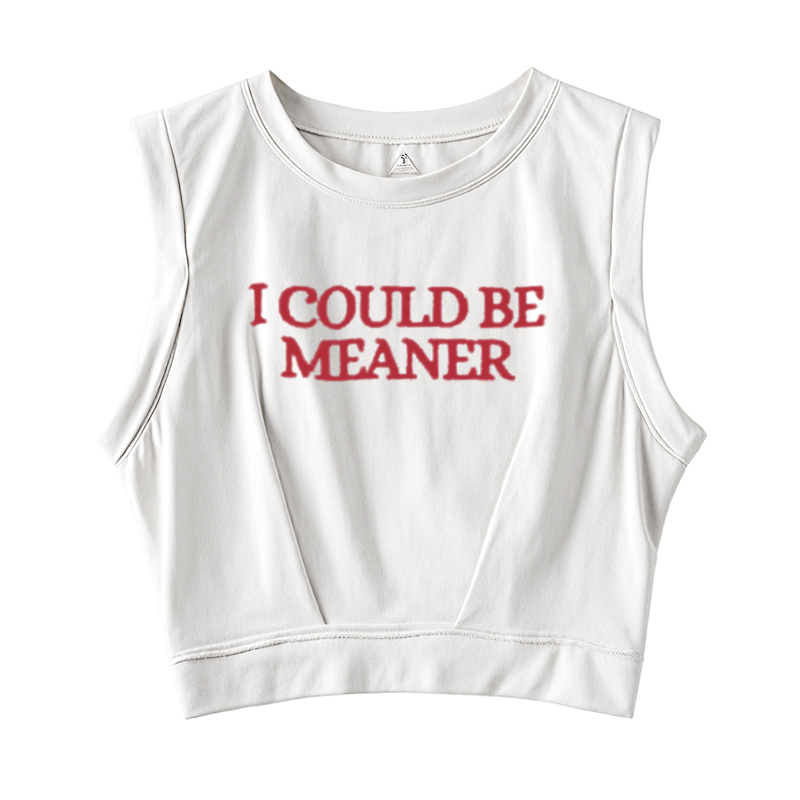 Tokyocanvas I Could Be Meaner Sleeveless Crop Top