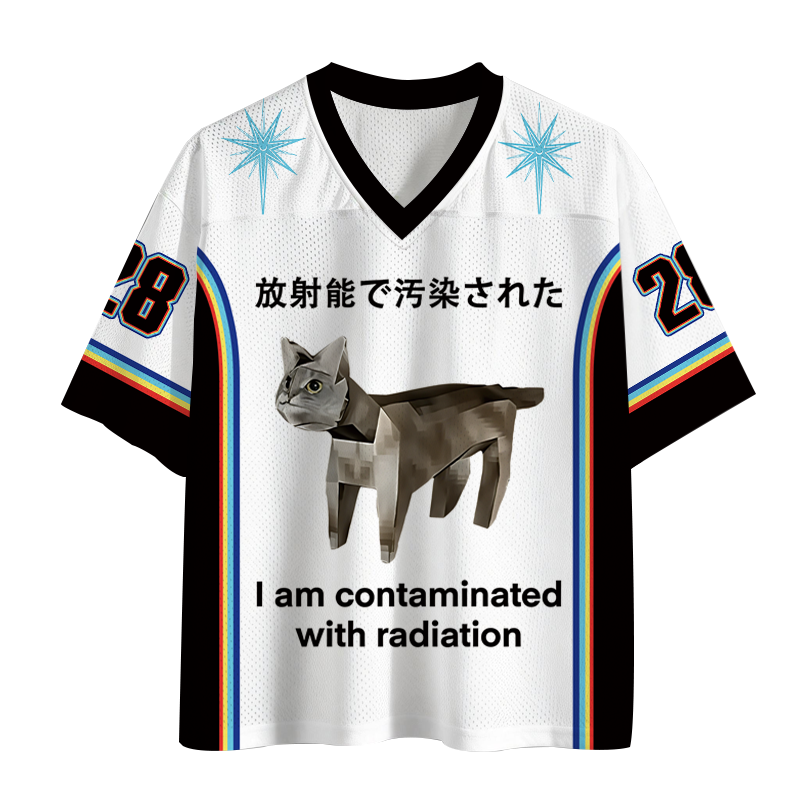 Tokyocanvas Cat Contaminated By Radiation Mesh Jersey