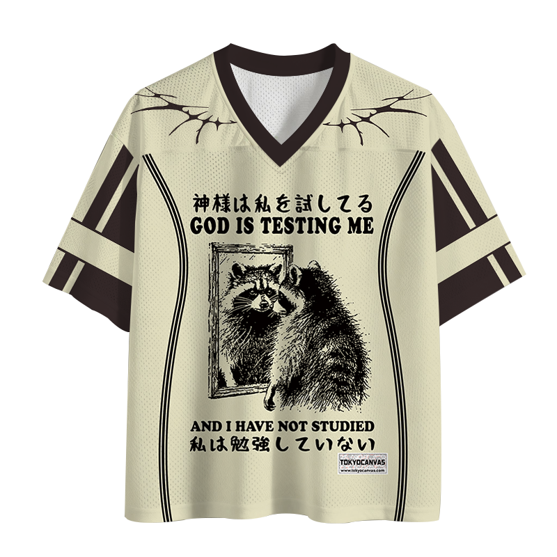 Tokyocanvas Raccoon Not Studied Mesh Jersey