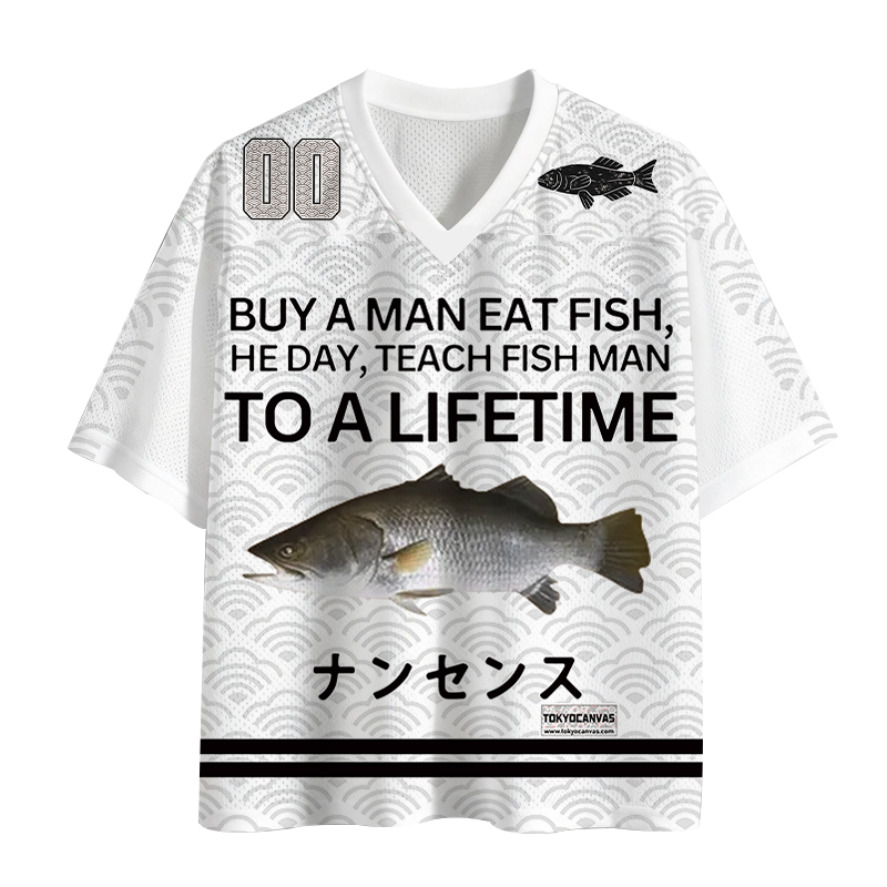 Tokyocanvas Buy a Man Eat Fish Mesh Jersey