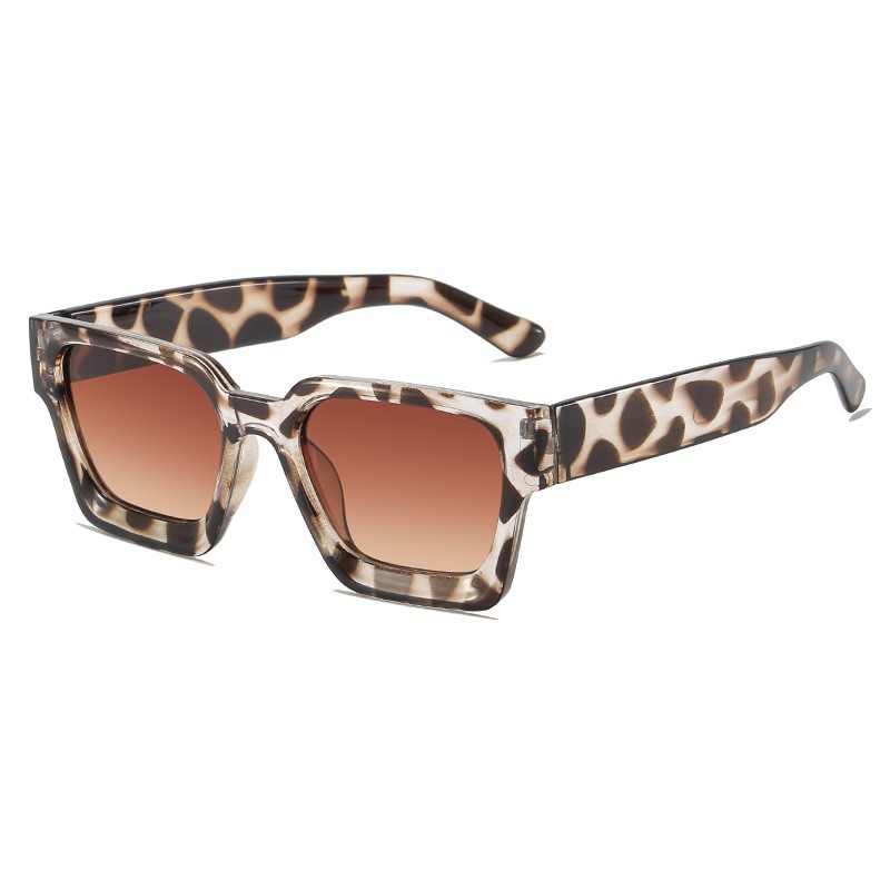 Tokyocanvas Thick-framed Leopard Sunglasses