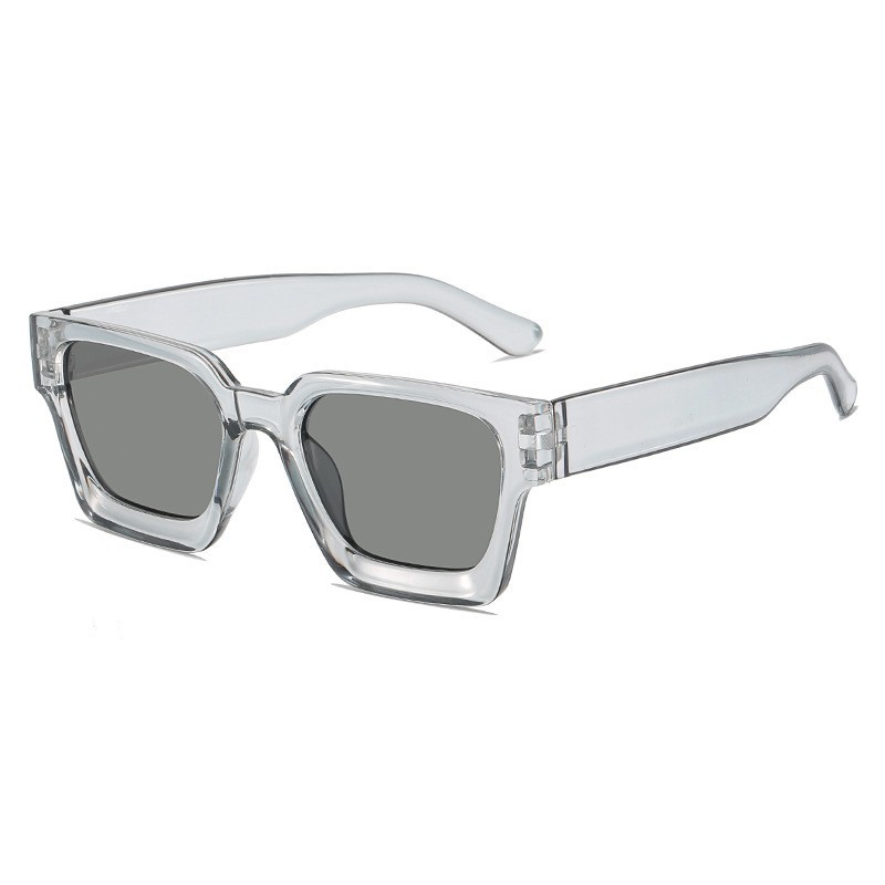 Tokyocanvas Thick-framed Translucent Gray Sunglasses