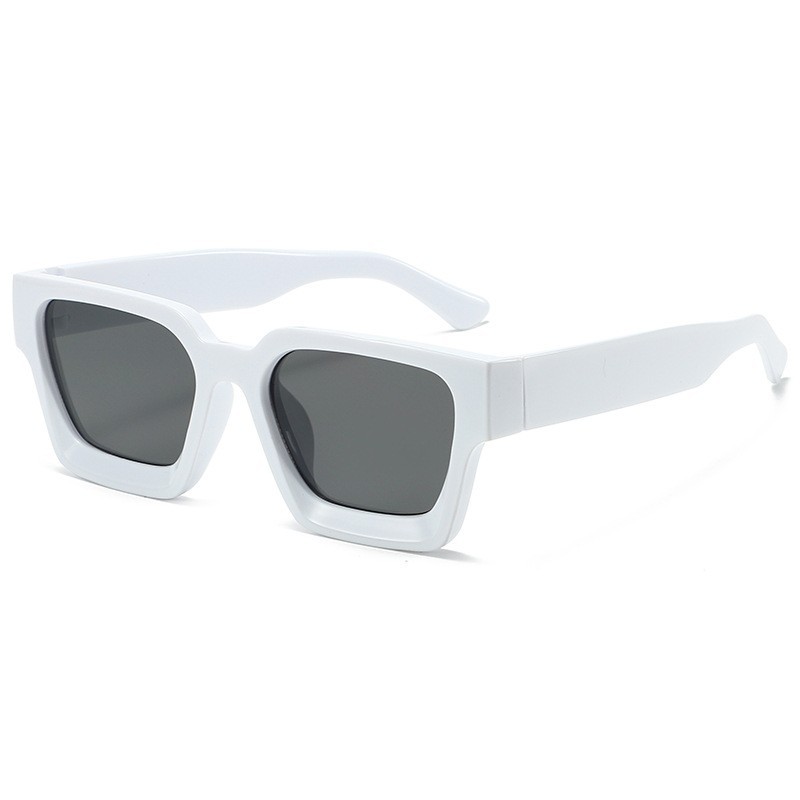 Tokyocanvas Thick-framed White Sunglasses