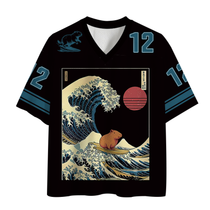 Tokyocanvas Capybara Surfing Mesh Jersey
