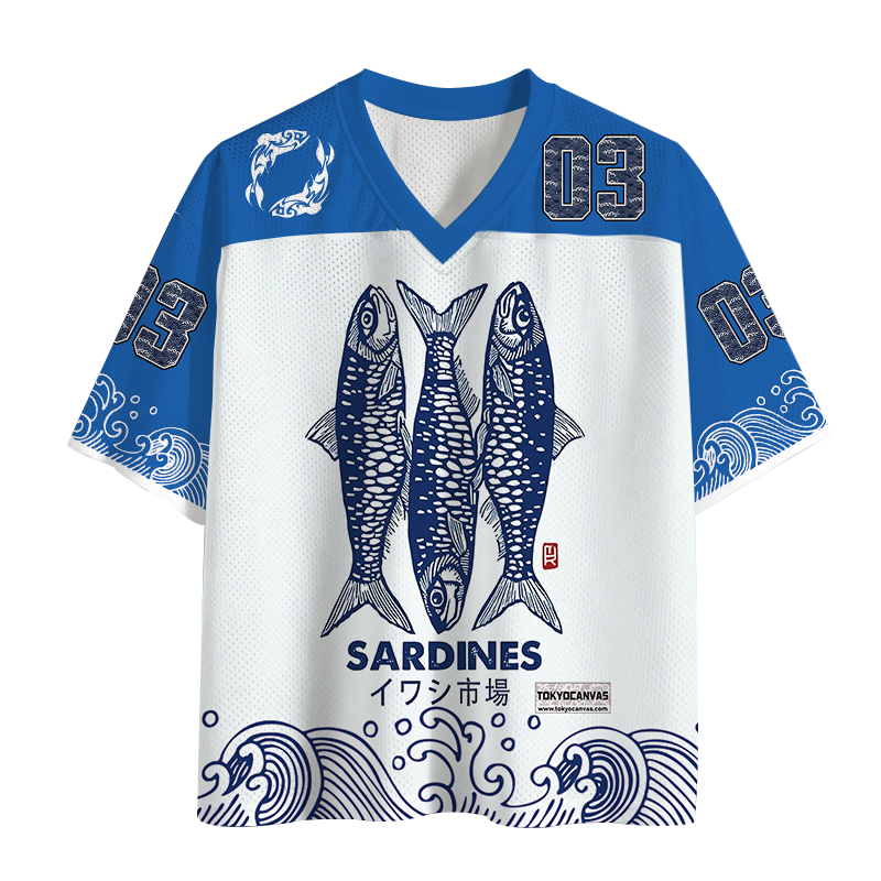 Tokyocanvas Sardines Market Mesh Jersey