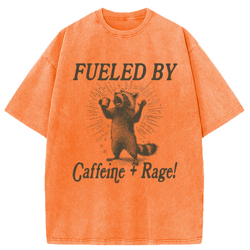 Tokyocanvas Fueled By Caffeine Rage Washed T-Shirt