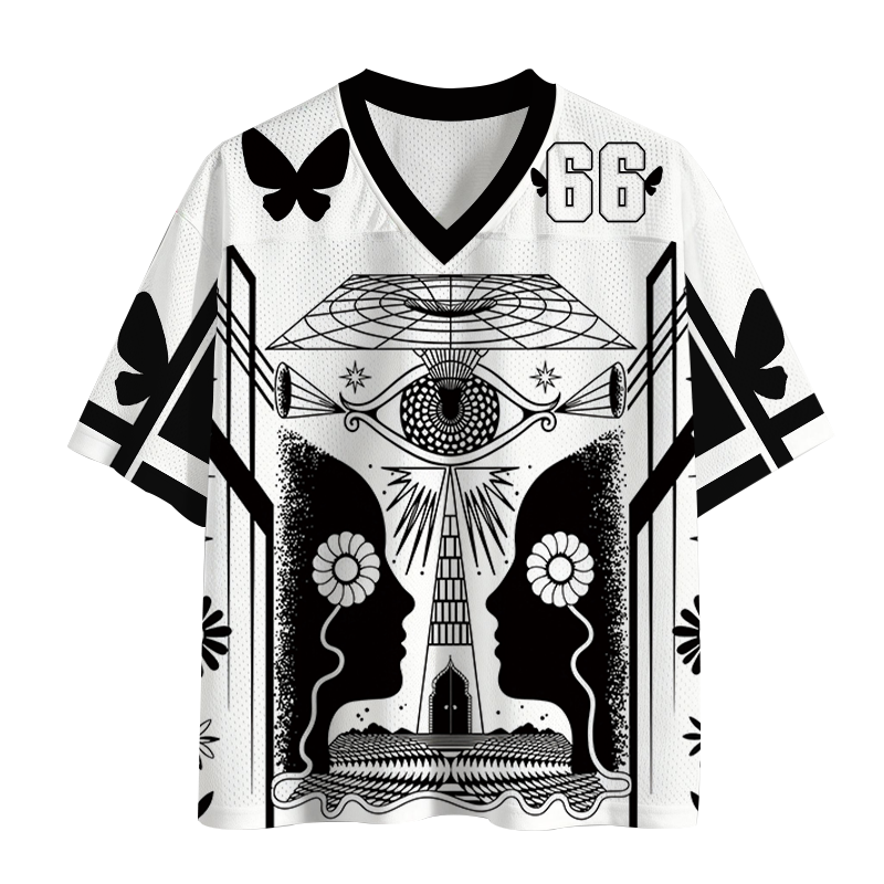 Tokyocanvas Sacred Eye Binary Gate Mesh Jersey