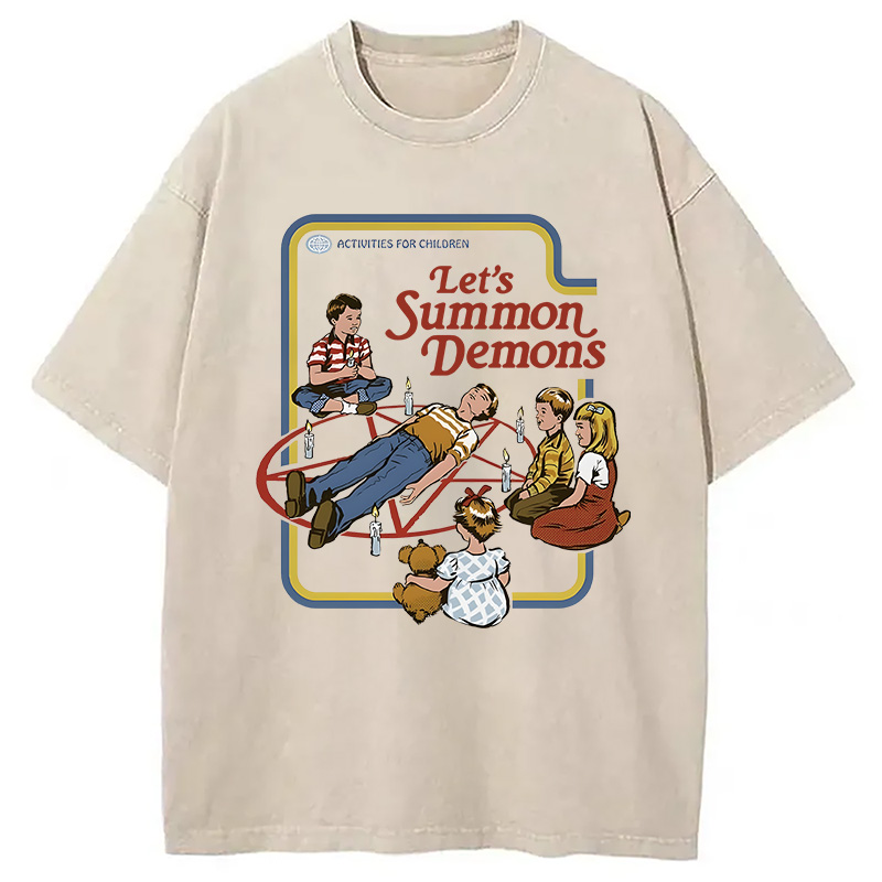 Tokyocanvas Let's Summon Demons Retro Washed T-Shirt