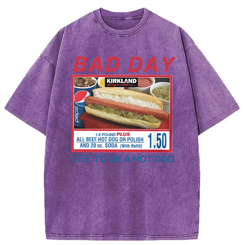 Tokyocanvas Bad Day To Be A Hot Dog Washed T-Shirt