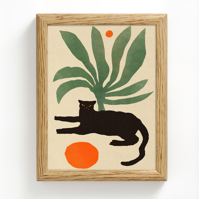 Tokyocanvas Lazy Day Framed Art Print