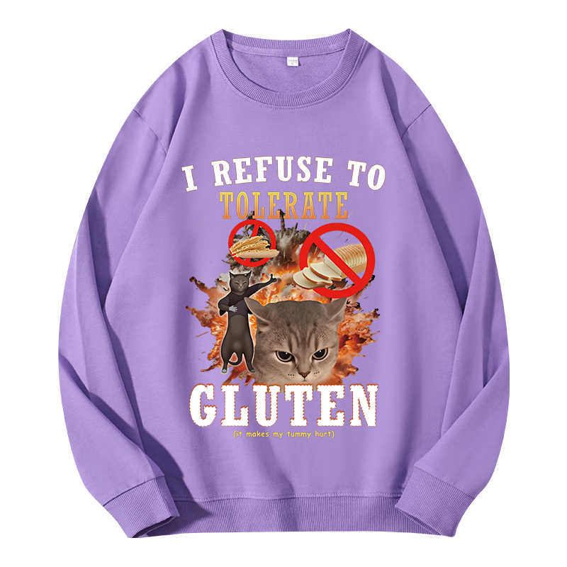 Tokyocanvas I Refuse to Tolerate Gluten Classic Sweatshirt
