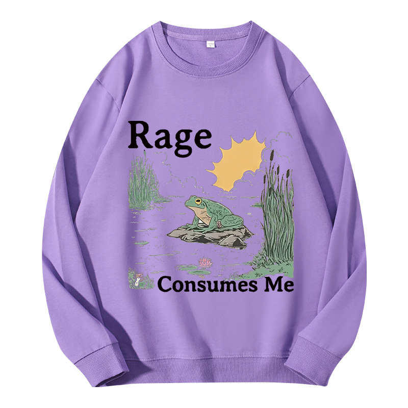 Tokyocanvas Rage Consumes Me Frog Pond Classic Sweatshirt