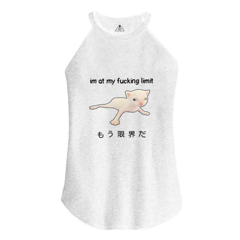 Tokyocanvas Cat Reaching Its Limit Cotton Tank