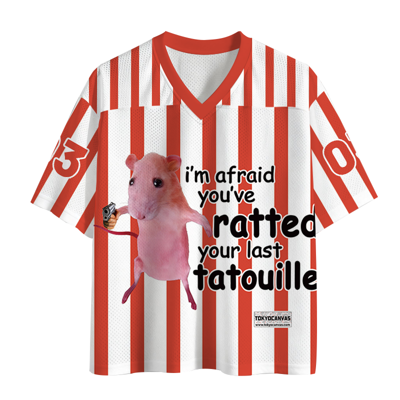 Tokyocanvas Funny Pink Rat Meme Mesh Jersey